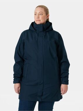 Women’s Helly Hansen Navy Blue Hooded Raincoat